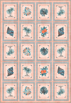 Coral rug for beach homes.