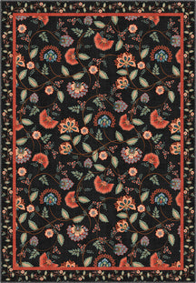 Laleh Black Paisley Rug