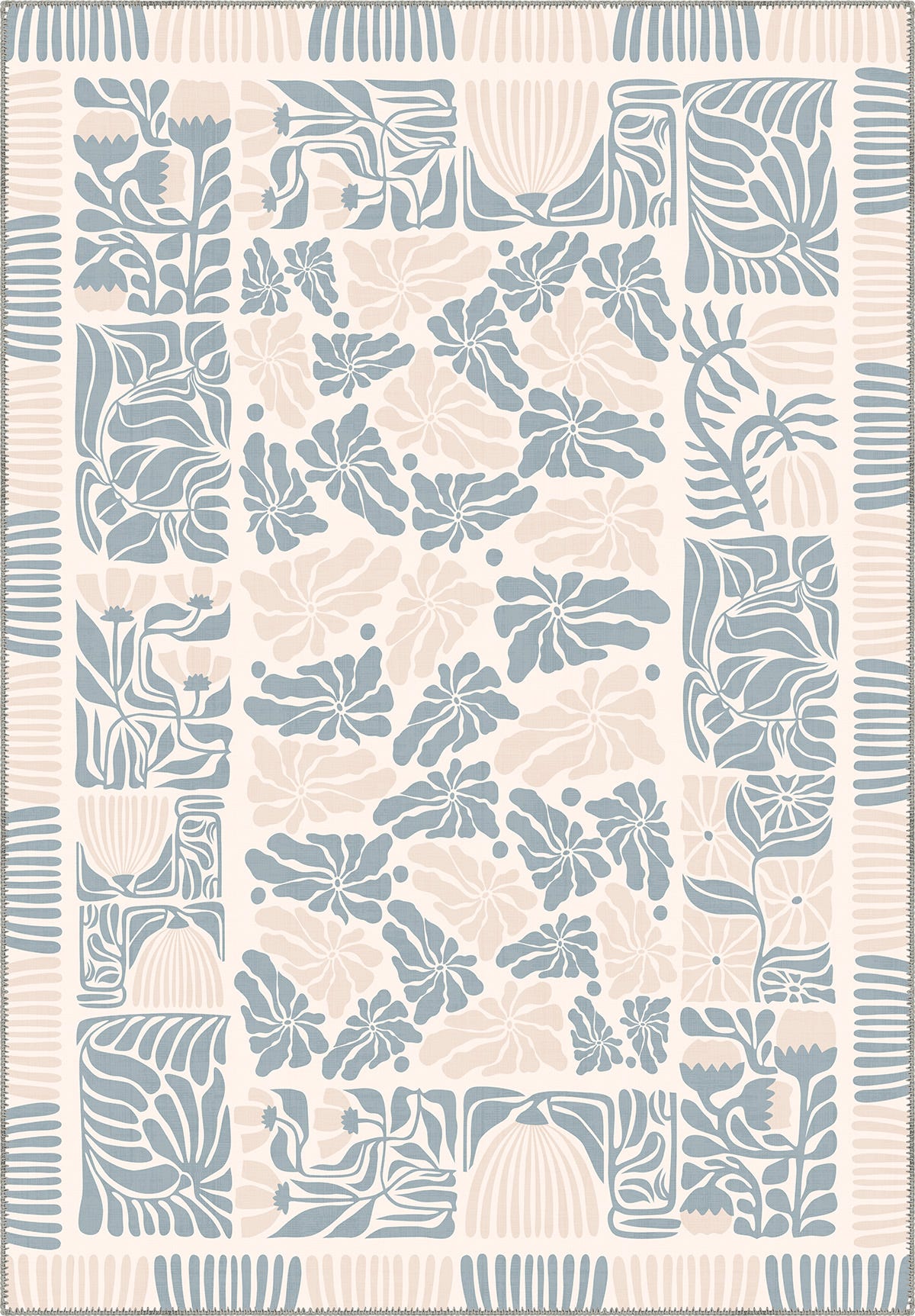 Pastel floral rug
