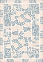 Pastel floral rug
