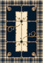 Navy Tartan Rug with Equestrian Details.