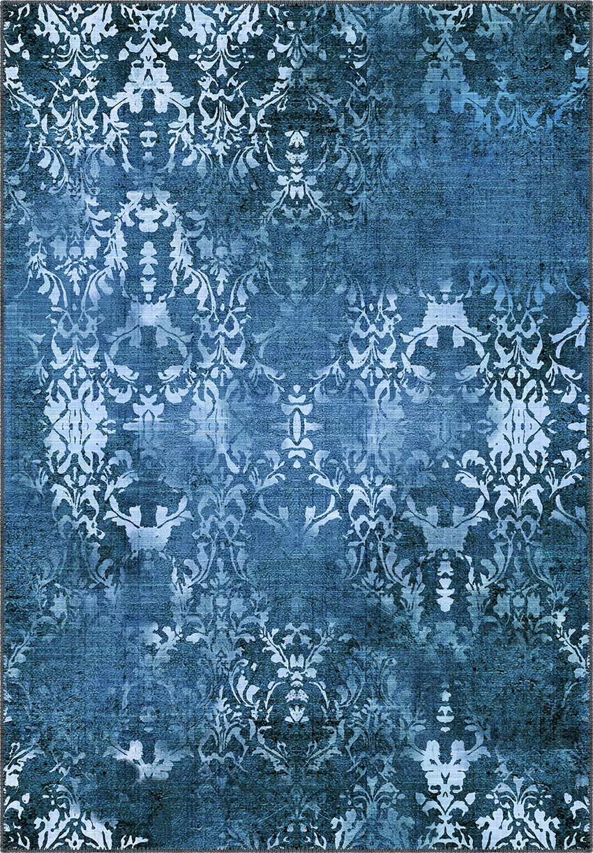 Vintage Blue Rug for Living Room