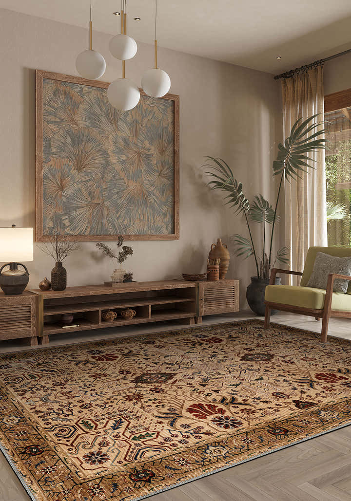 Kairo Warm Beige Persian Rug