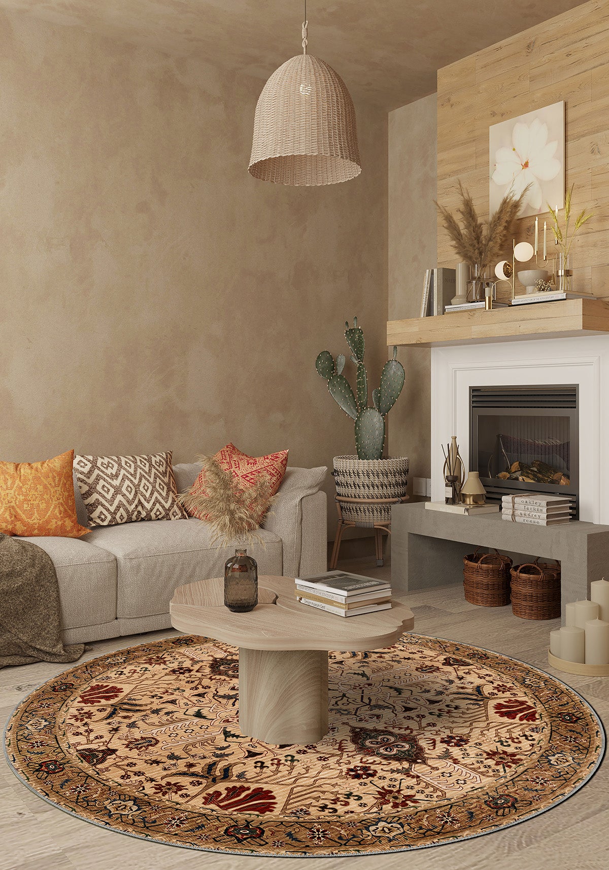 Kairo Warm Beige Persian Rug