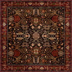 Kairo Black Burgundy Persian Rug