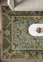 Arabella Sage Green Victorian Rug