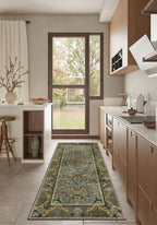 Arabella Sage Green Victorian Rug