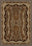Brown Persian style Isfahan rug for living room.