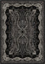 Black Persian Style Isfahan rug for living room.
