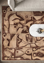 Virella Brown Abstract Rug