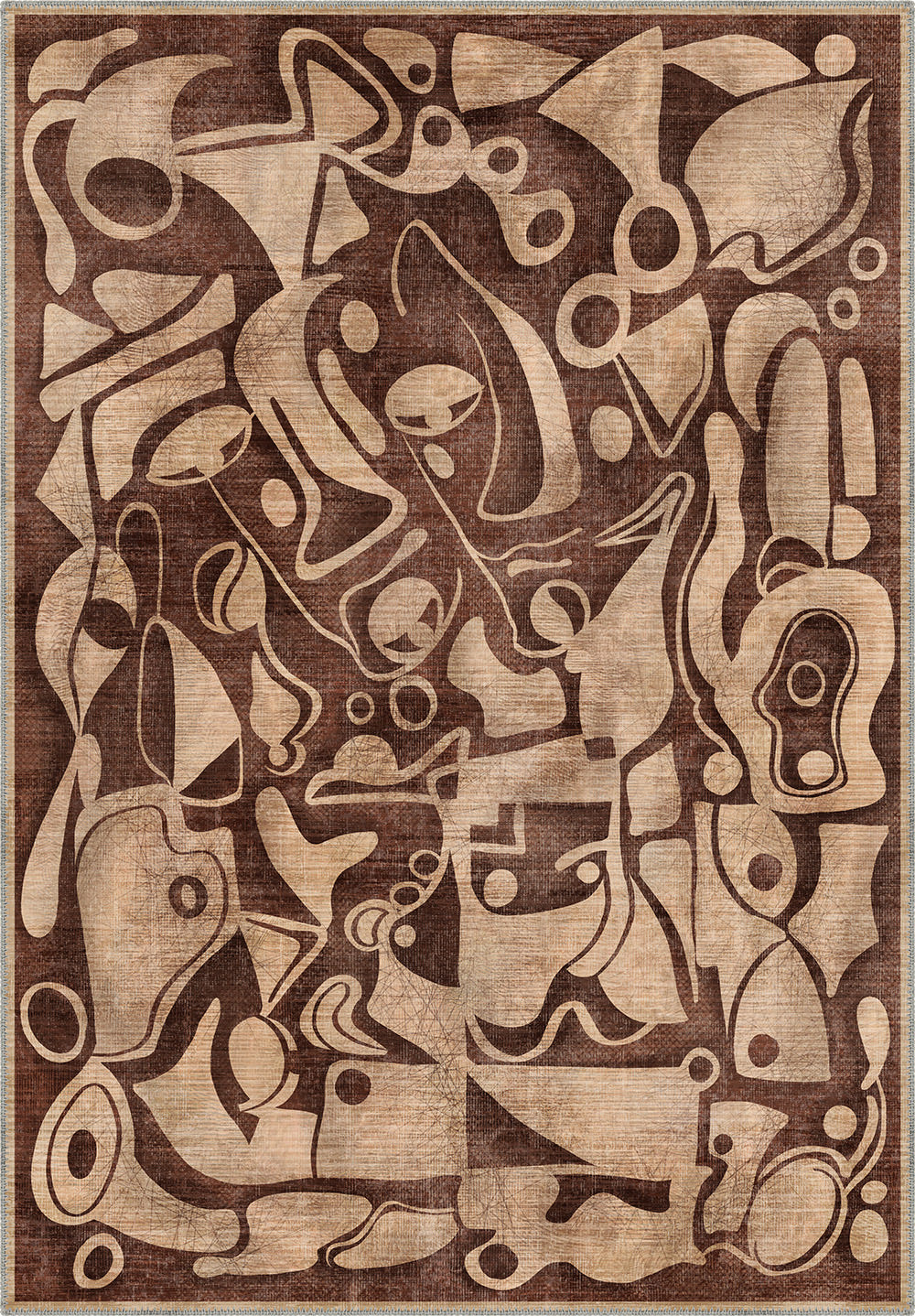 Virella Brown Abstract Rug