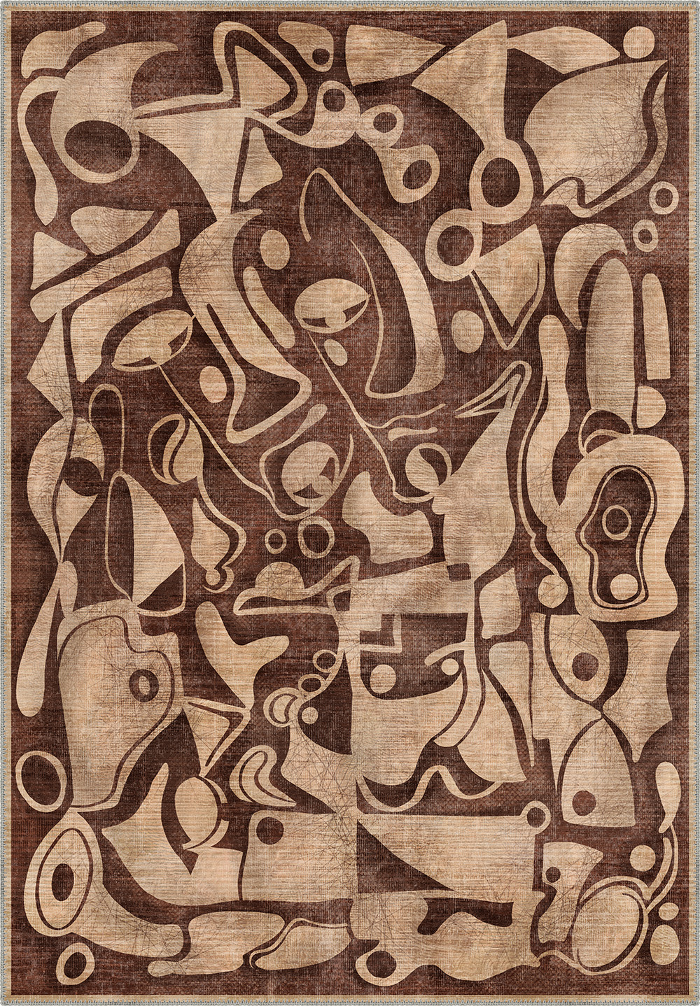 Virella Brown Abstract Rug