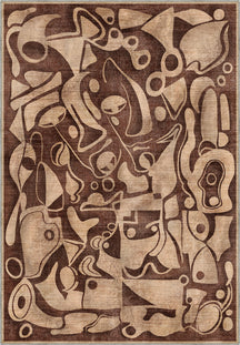Virella Brown Abstract Rug