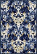 Elaris Blue Floral Ikat Rug