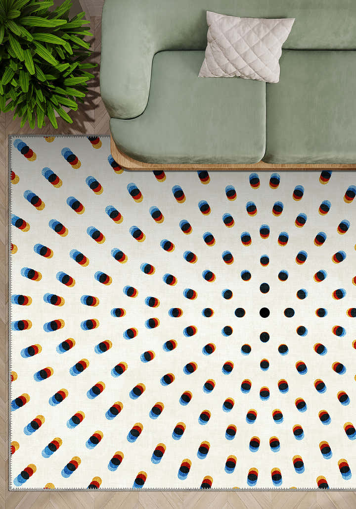Vortico Black and White Polka Dot Rug