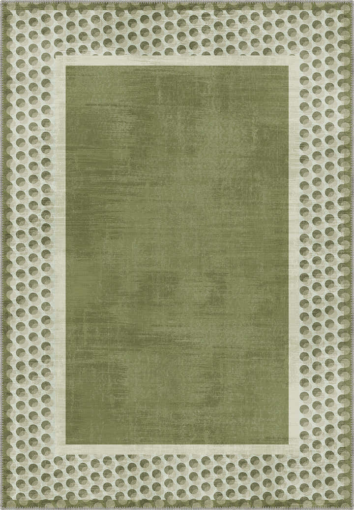 Perrin Sage Green Polka Dot Rug