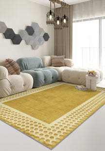 Perrin Yellow Polka Dot Rug