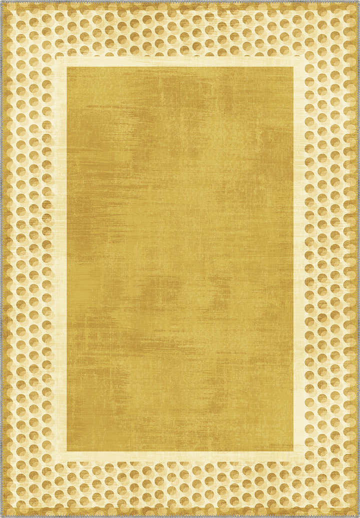 Perrin Yellow Polka Dot Rug