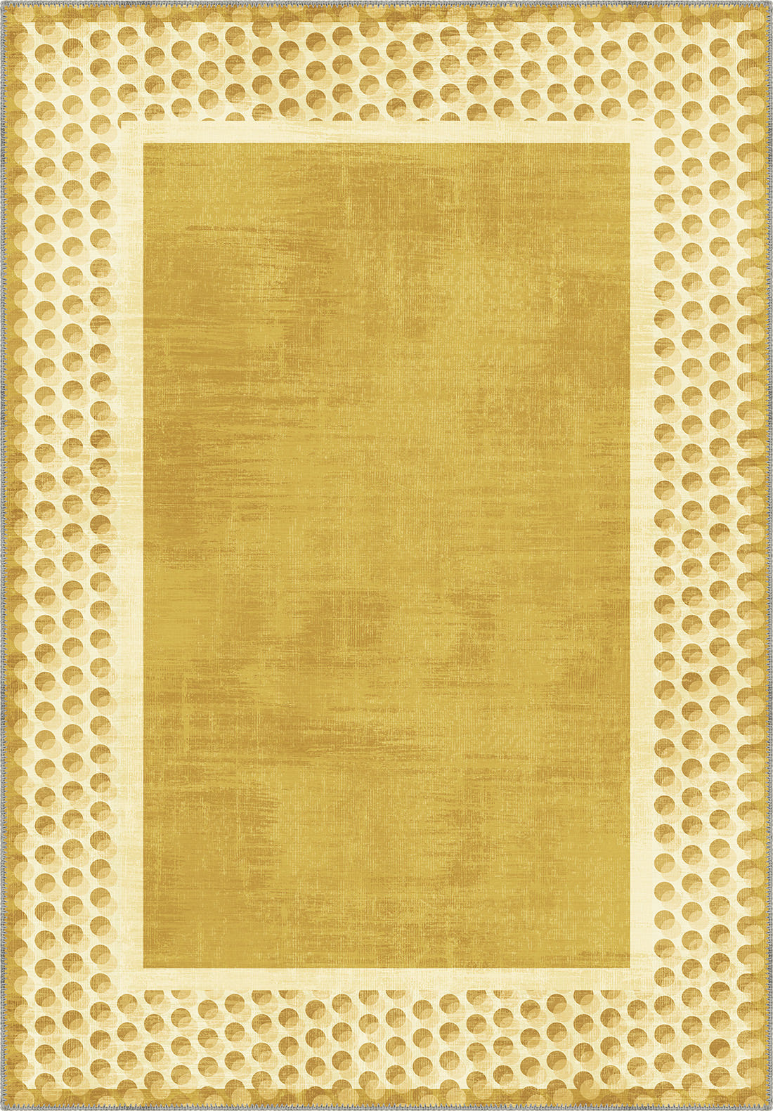 Perrin Yellow Polka Dot Rug