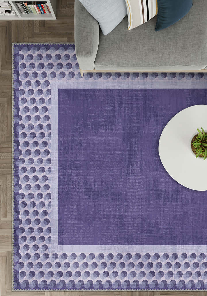 Perrin Lavender Polka Dot Rug