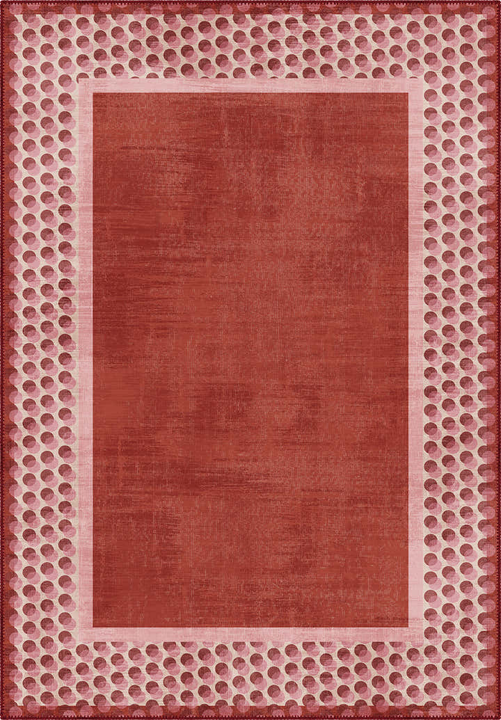 Perrin Terracotta Polka Dot Rug