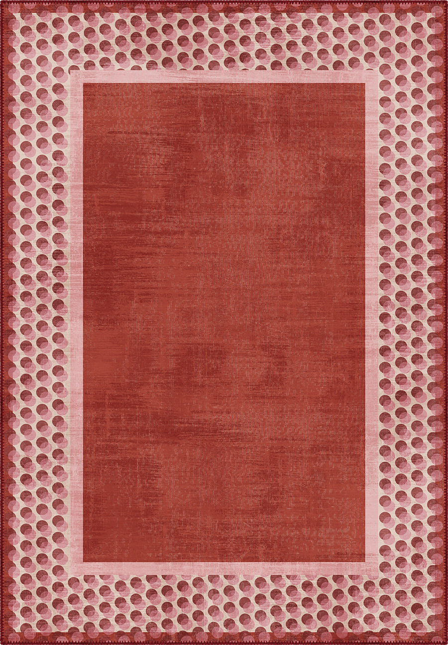 Perrin Terracotta Polka Dot Rug