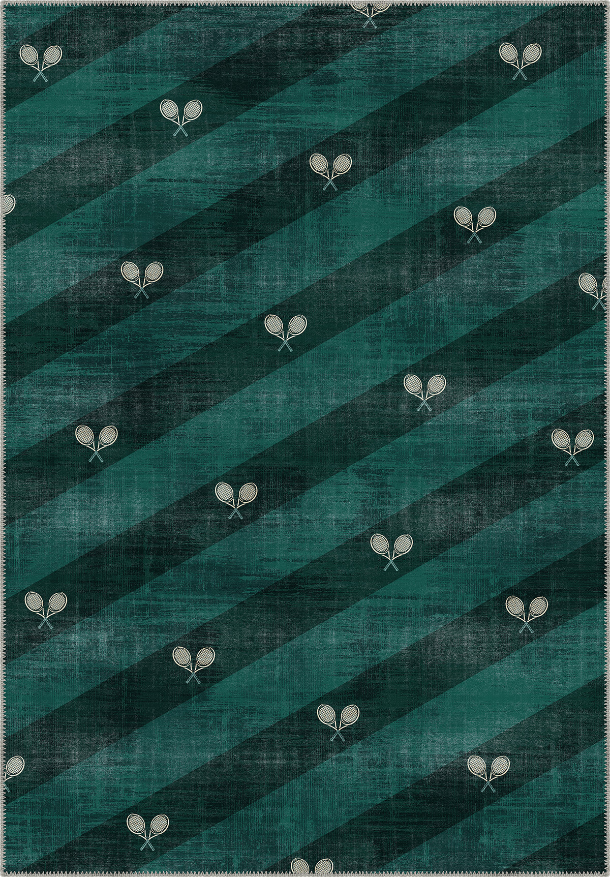 Grand Court Green Tennis Rug