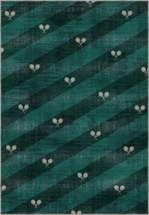 Grand Court Green Tennis Rug