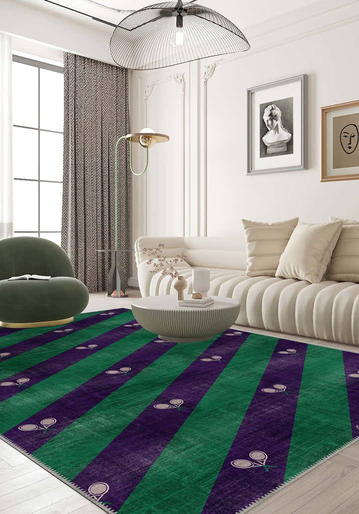 Grand Court Purple Tennis Rug