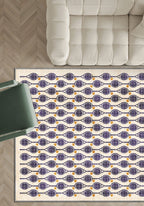 Heritage Lawn Cream Tennis Racket Rug