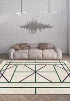 Tennis Club Geometry Rug