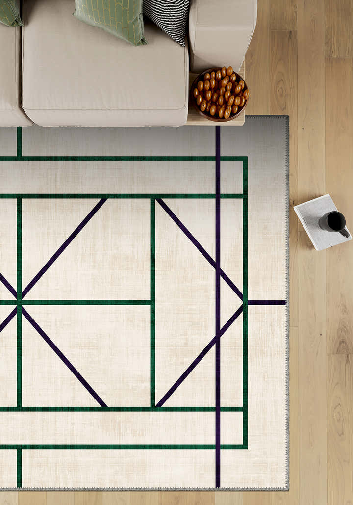 Tennis Club Geometry Rug