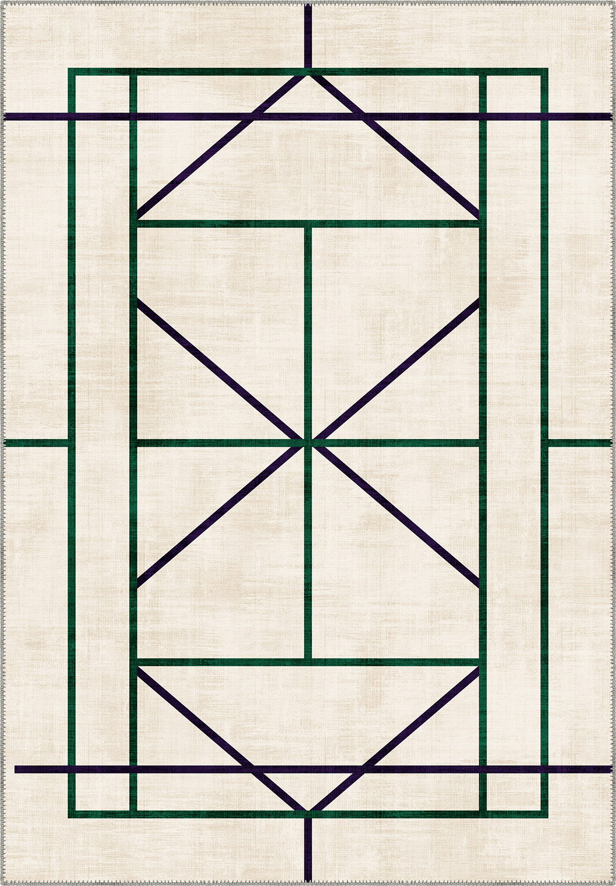 Tennis Club Geometry Rug