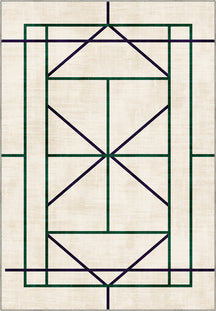 Tennis Club Geometry Rug