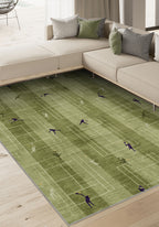 Centre Court Tennis Players Rug