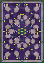 Purple tennis rug