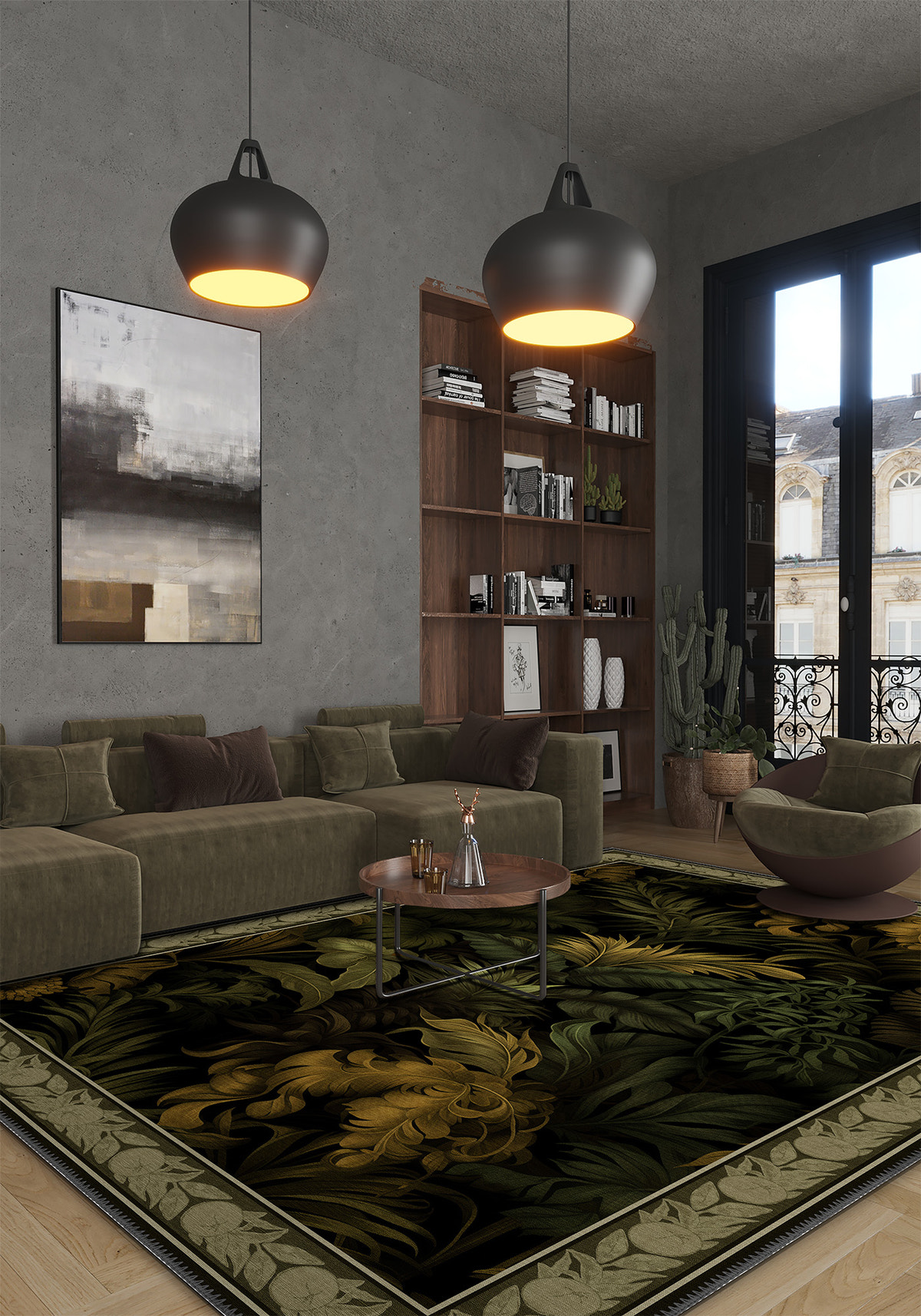 Alaric Floral Green Rug