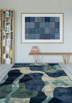 Evander Modern Blue Rug
