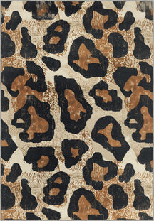 Leander Animal Print Washable Rug