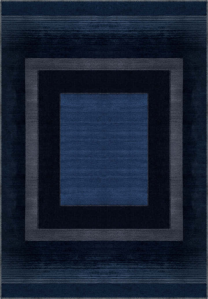 Mila Modern Navy Washable Rug