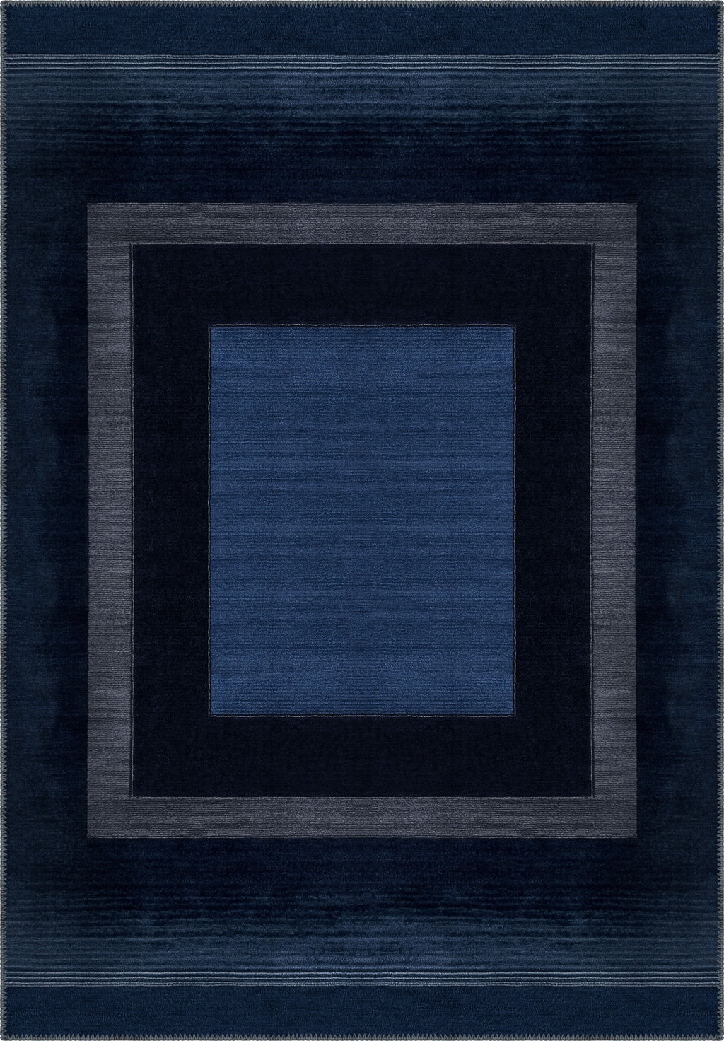 Mila Modern Navy Washable Rug