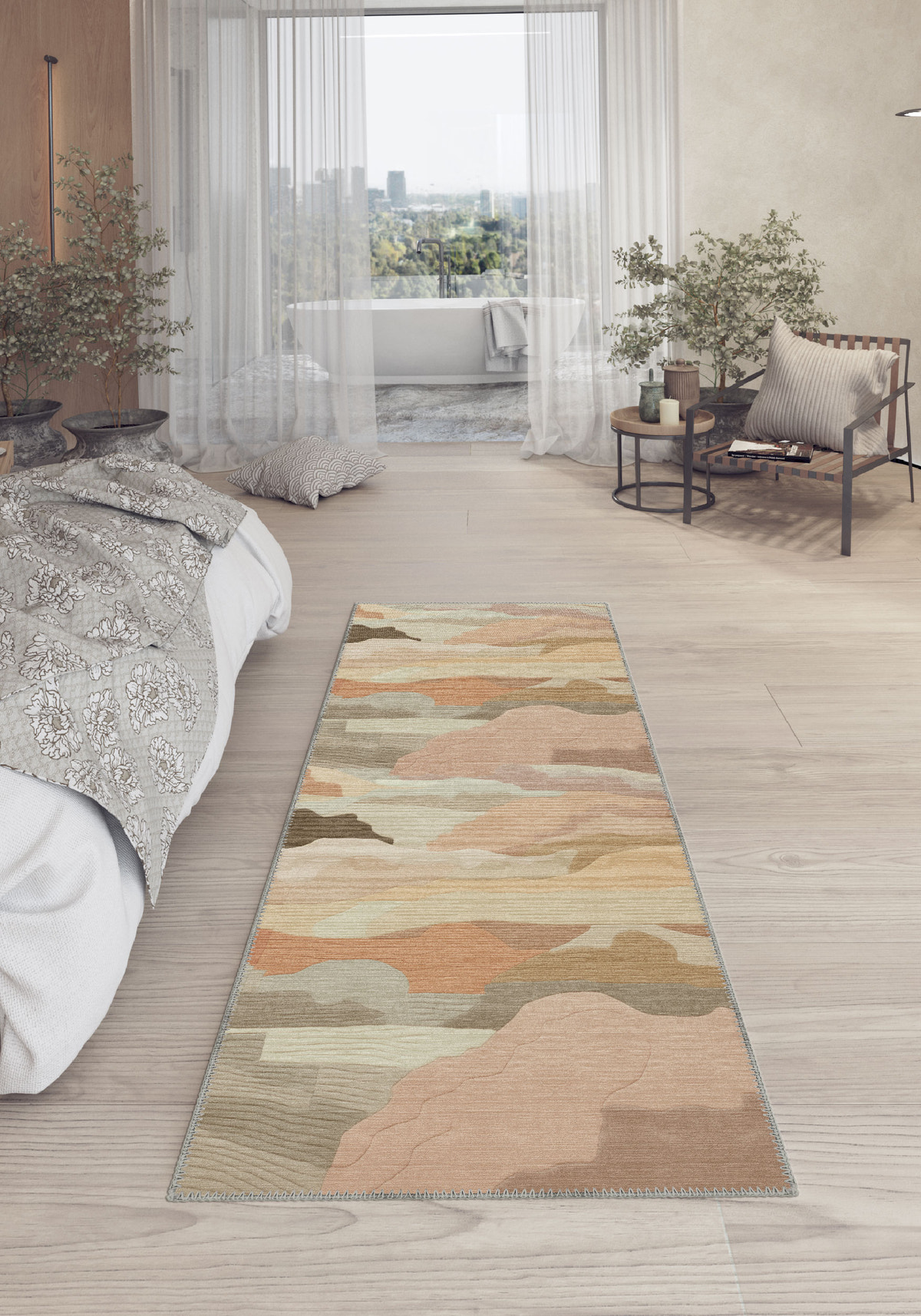 Hazel Cream Beige Washable Rug