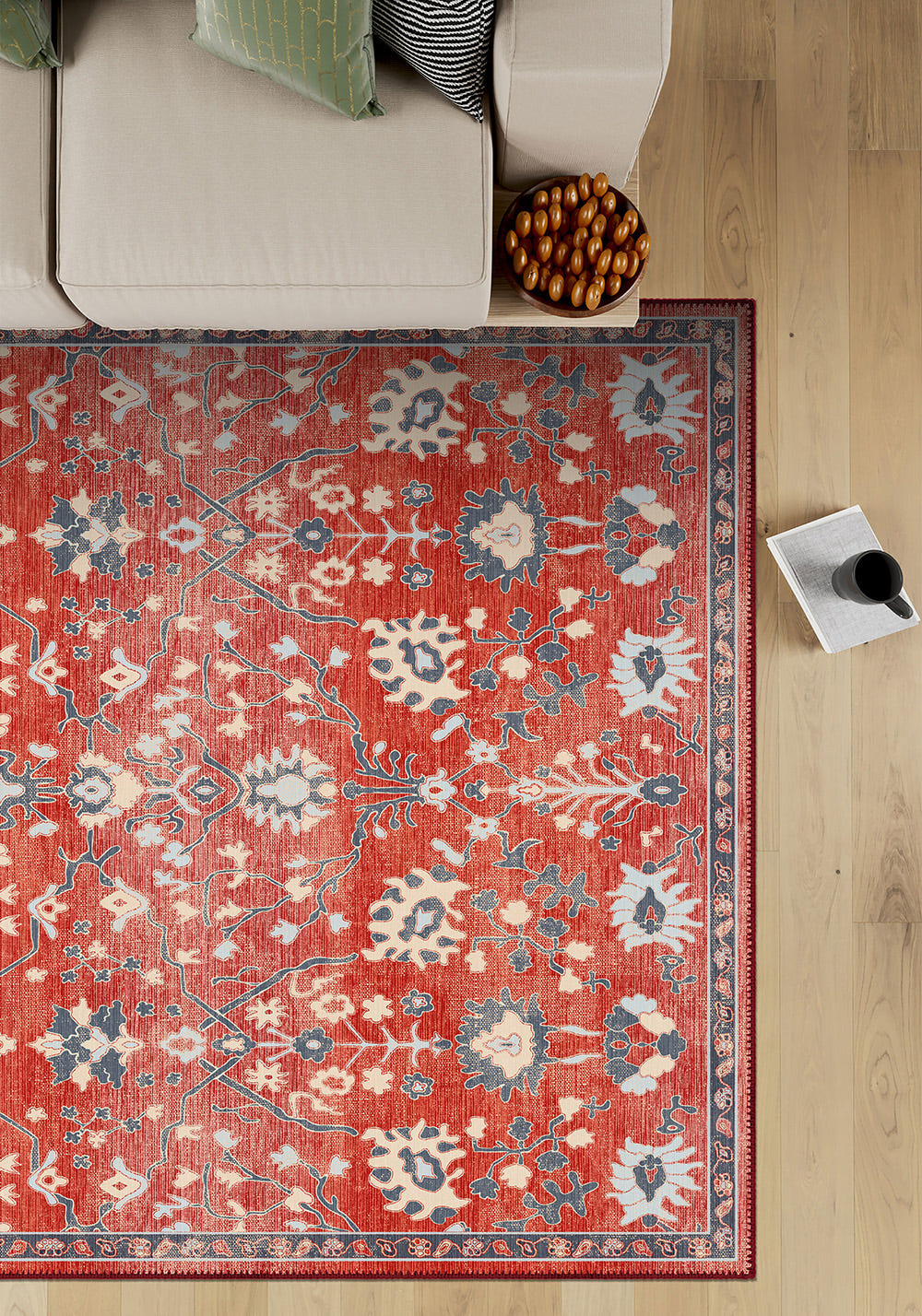 Sereya Coral Oushak Rug