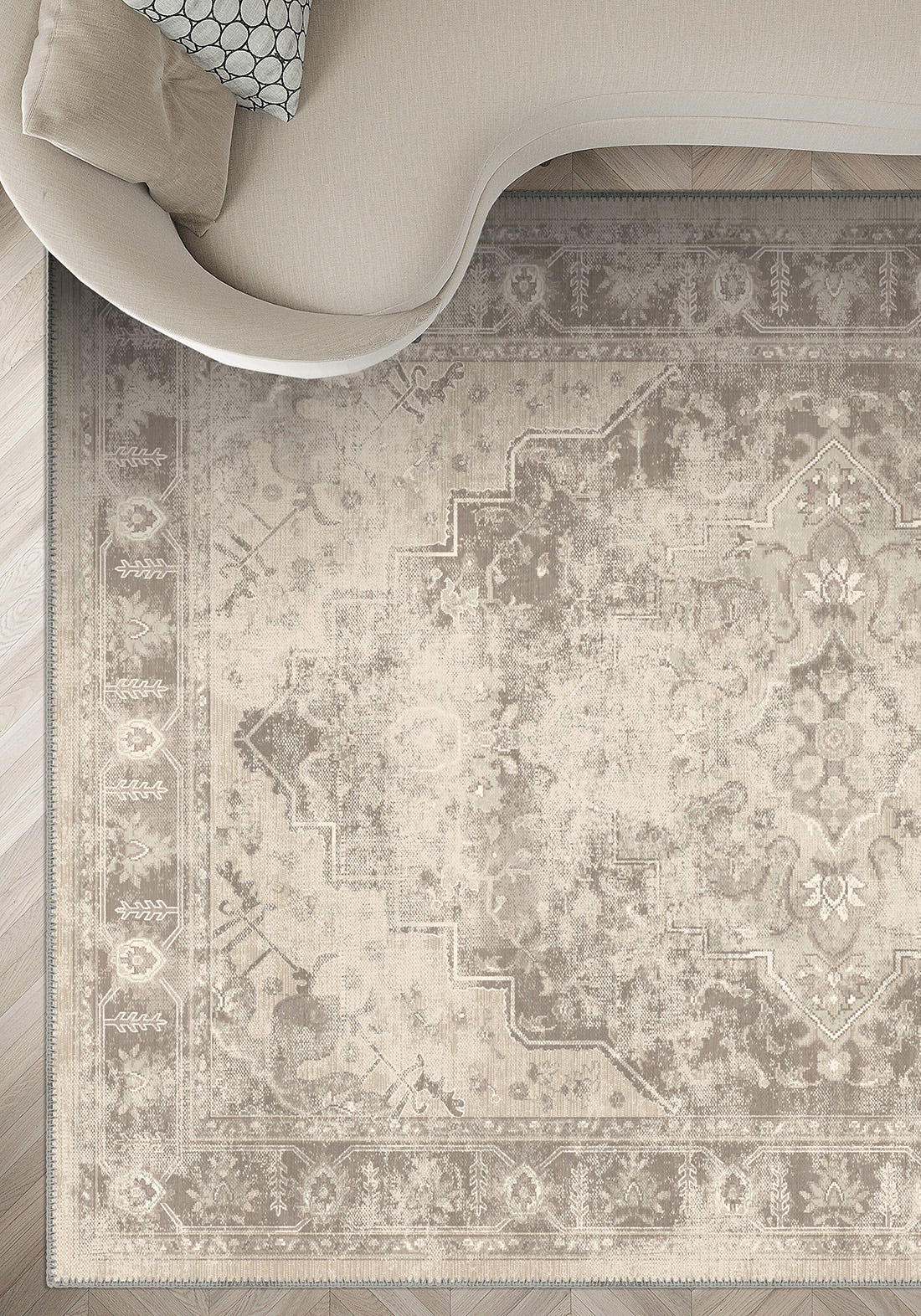 Selmira Beige Vintage Rug