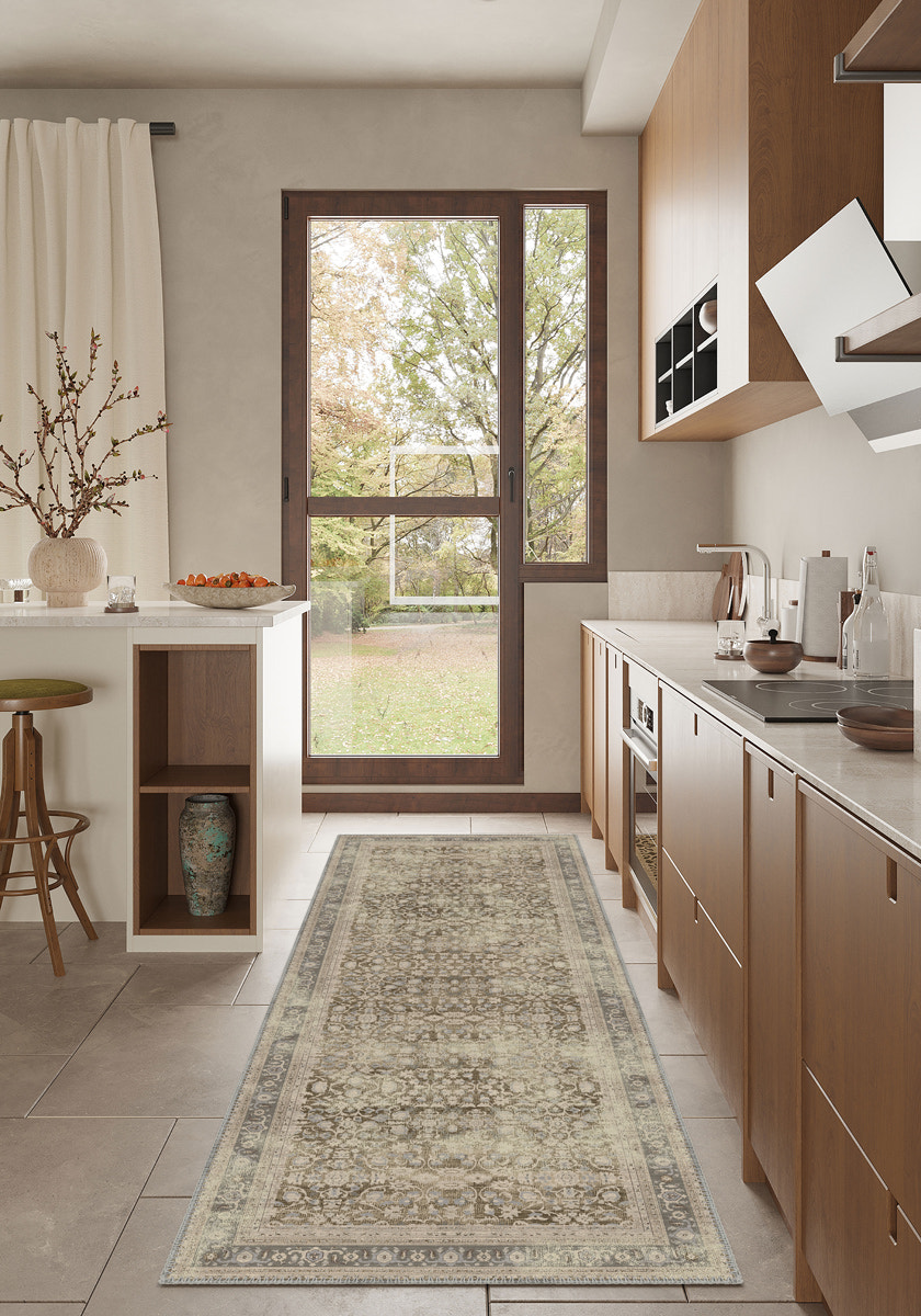 Sara Taupe Farmhouse Rug