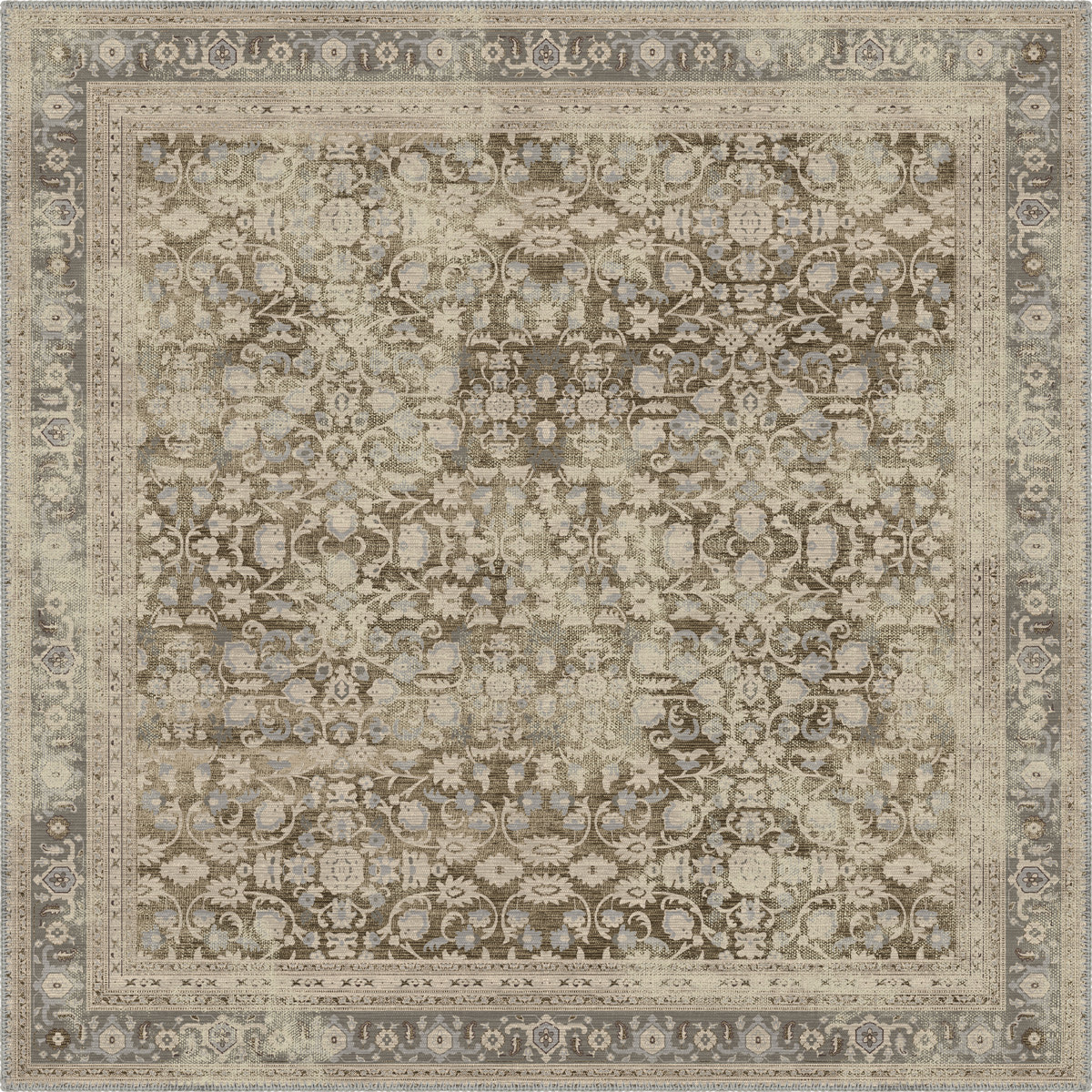 Sara Taupe Farmhouse Rug