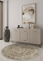 Sara Taupe Farmhouse Rug