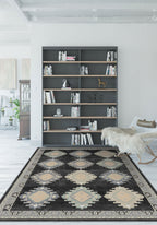 Taos Charcoal Navajo Inspired Rug