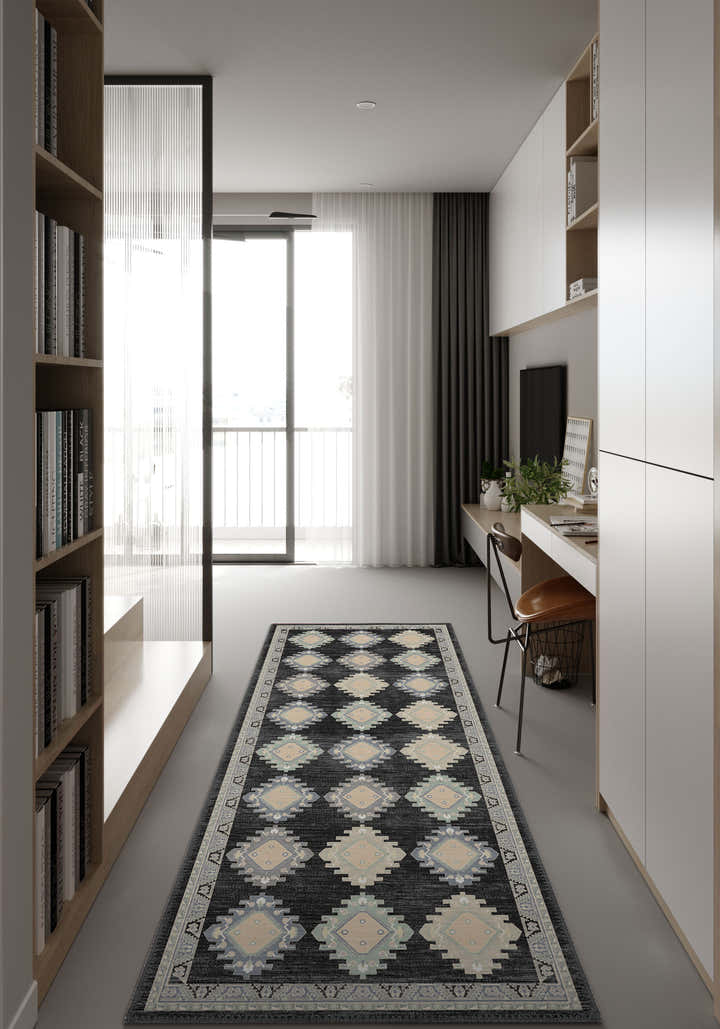 Taos Charcoal Navajo Inspired Rug