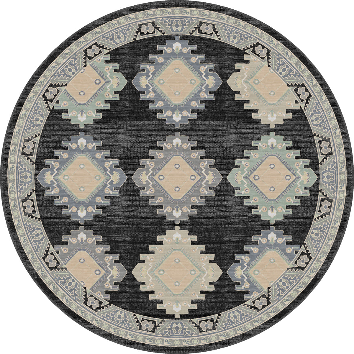 Taos Charcoal Navajo Inspired Rug